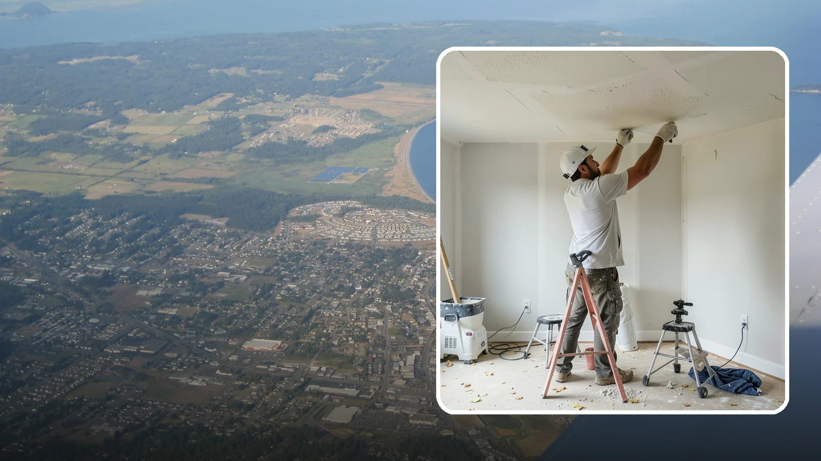 Drywall Texturing in Oak Harbor, Island County, WA - Drywall texturing applies knockdown, orange peel, or custom textures to walls and ceilings.