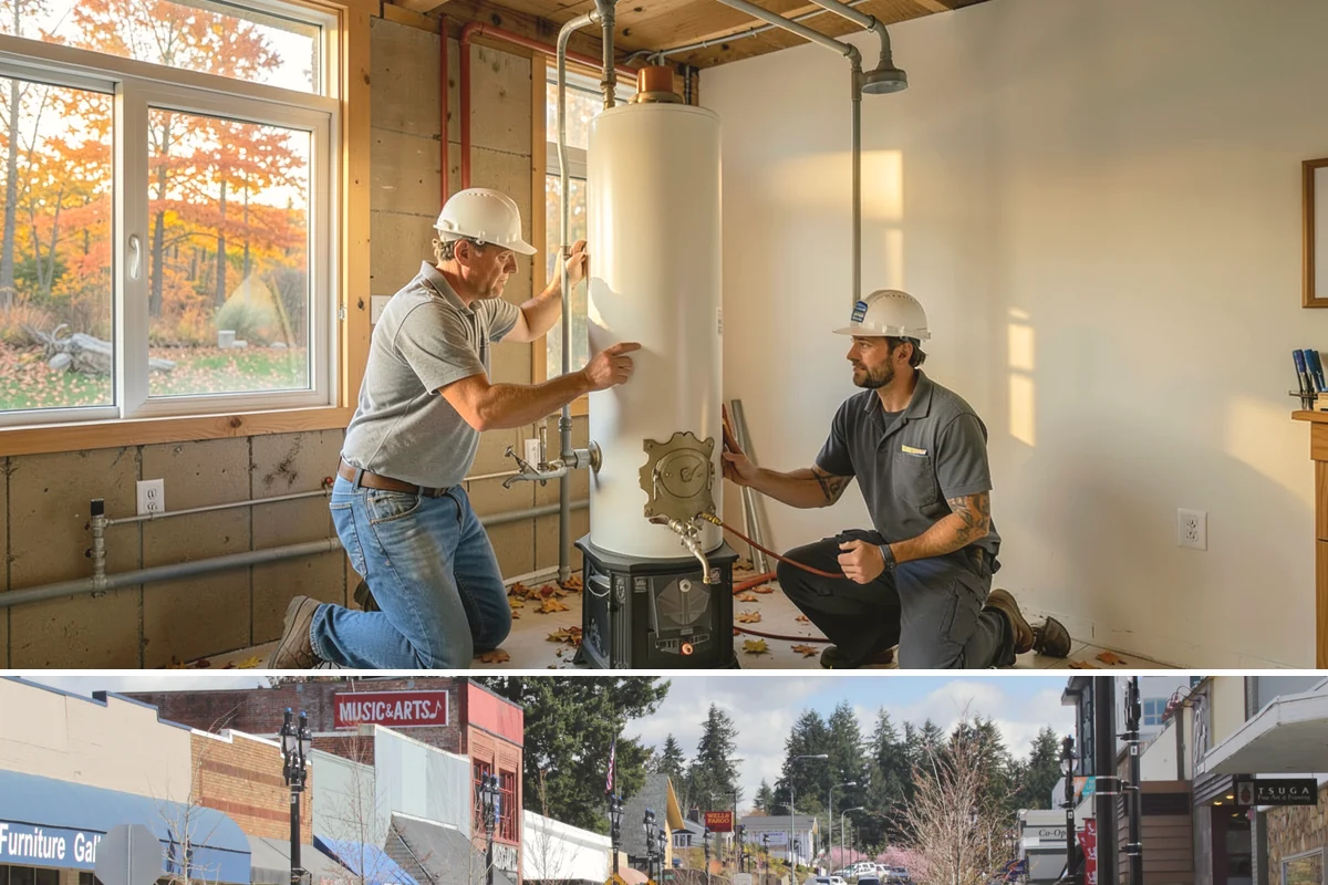 Ductless Mini-Split Installation in Bothell, King County, WA - Mini-splits install year-round, providing both winter heating and summer cooling from one system.