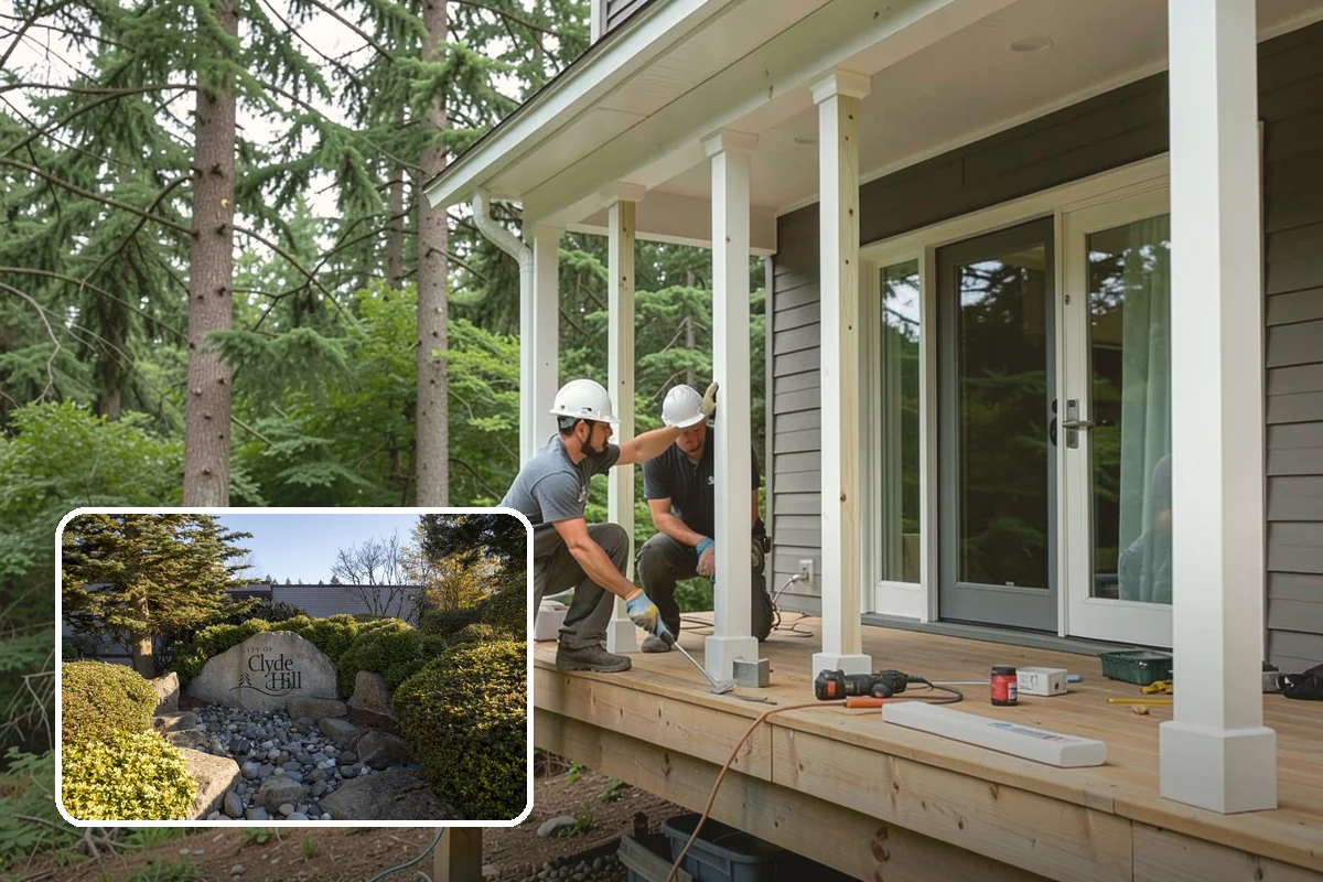 Duplex Construction in Clyde Hill, King County, WA - Two income or living units on a single lot