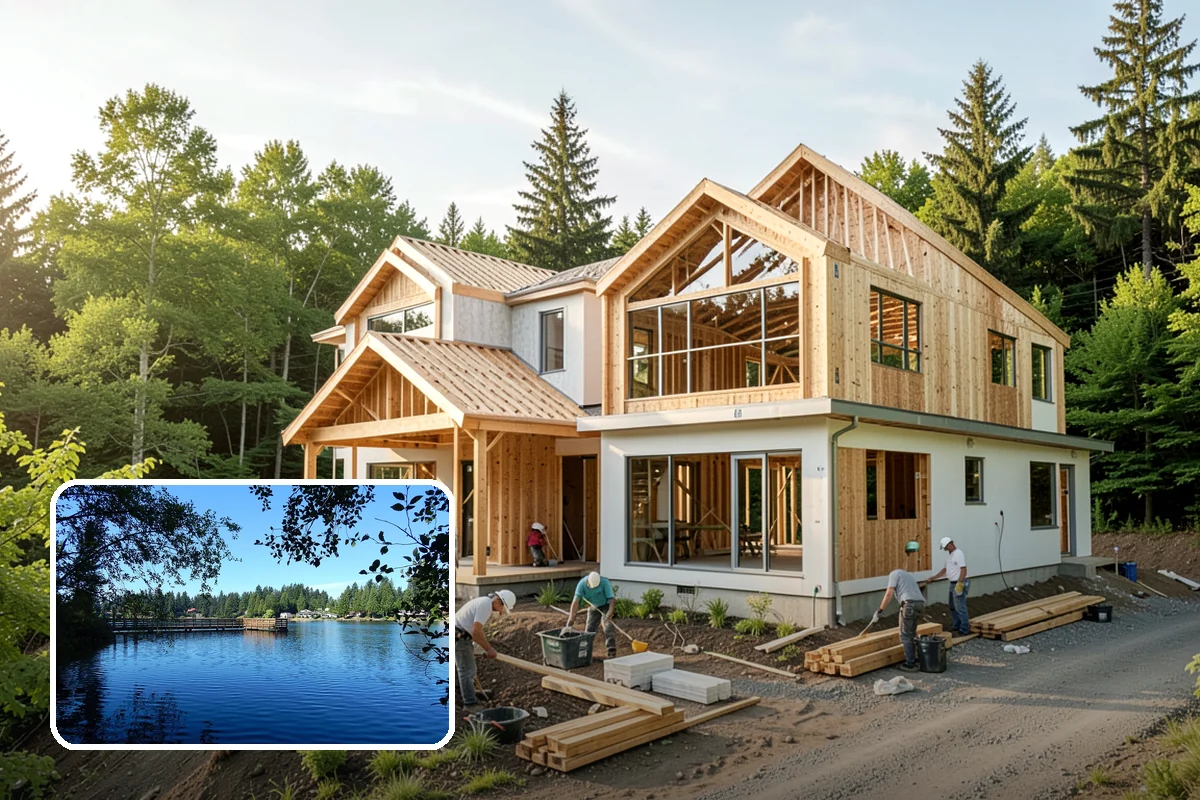 Duplex Construction in Federal Way, King County, WA - Two income or living units on a single lot