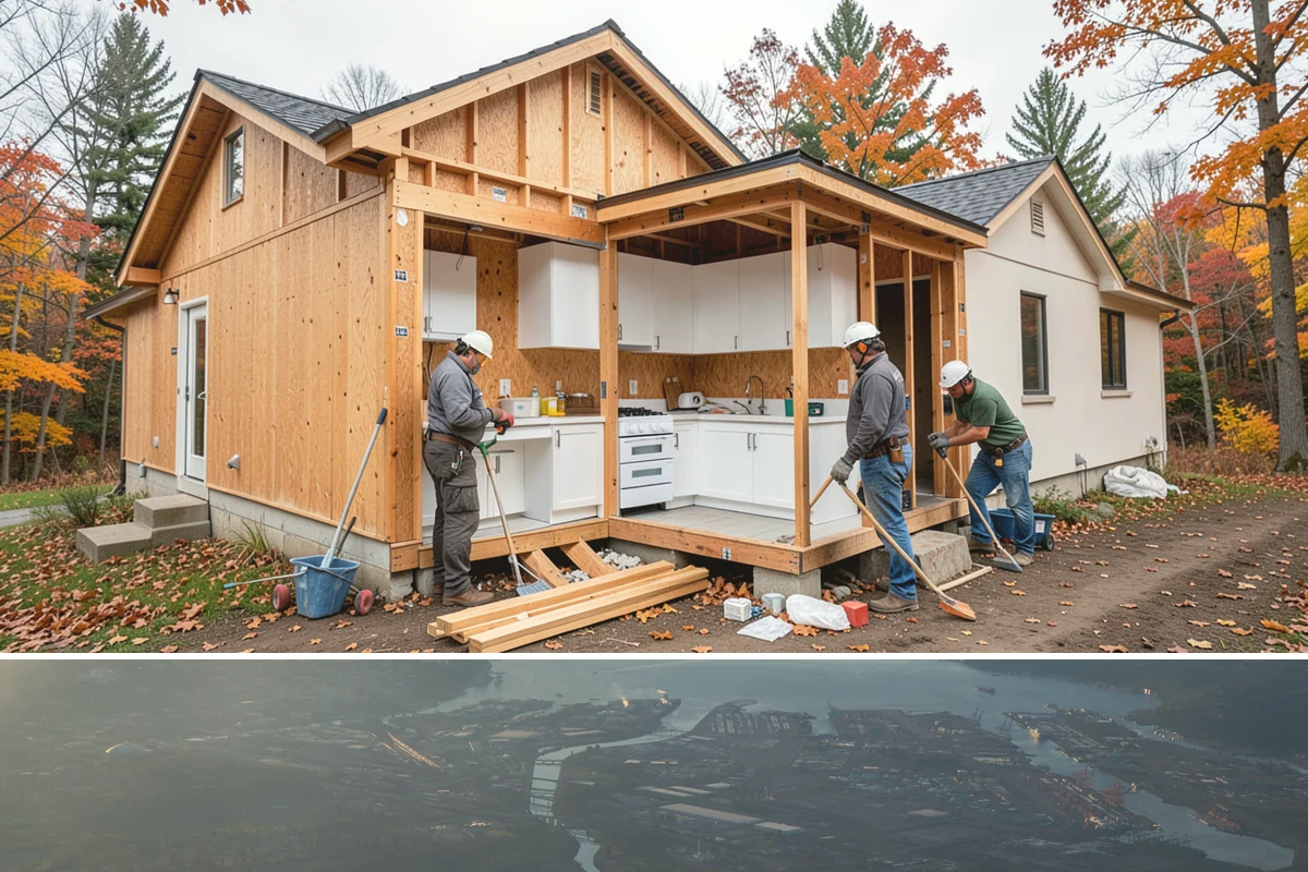 Duplex Construction in Fife, Pierce County, WA - Framing both units during the dry summer months keeps the shared structure protected and the schedule tight.
