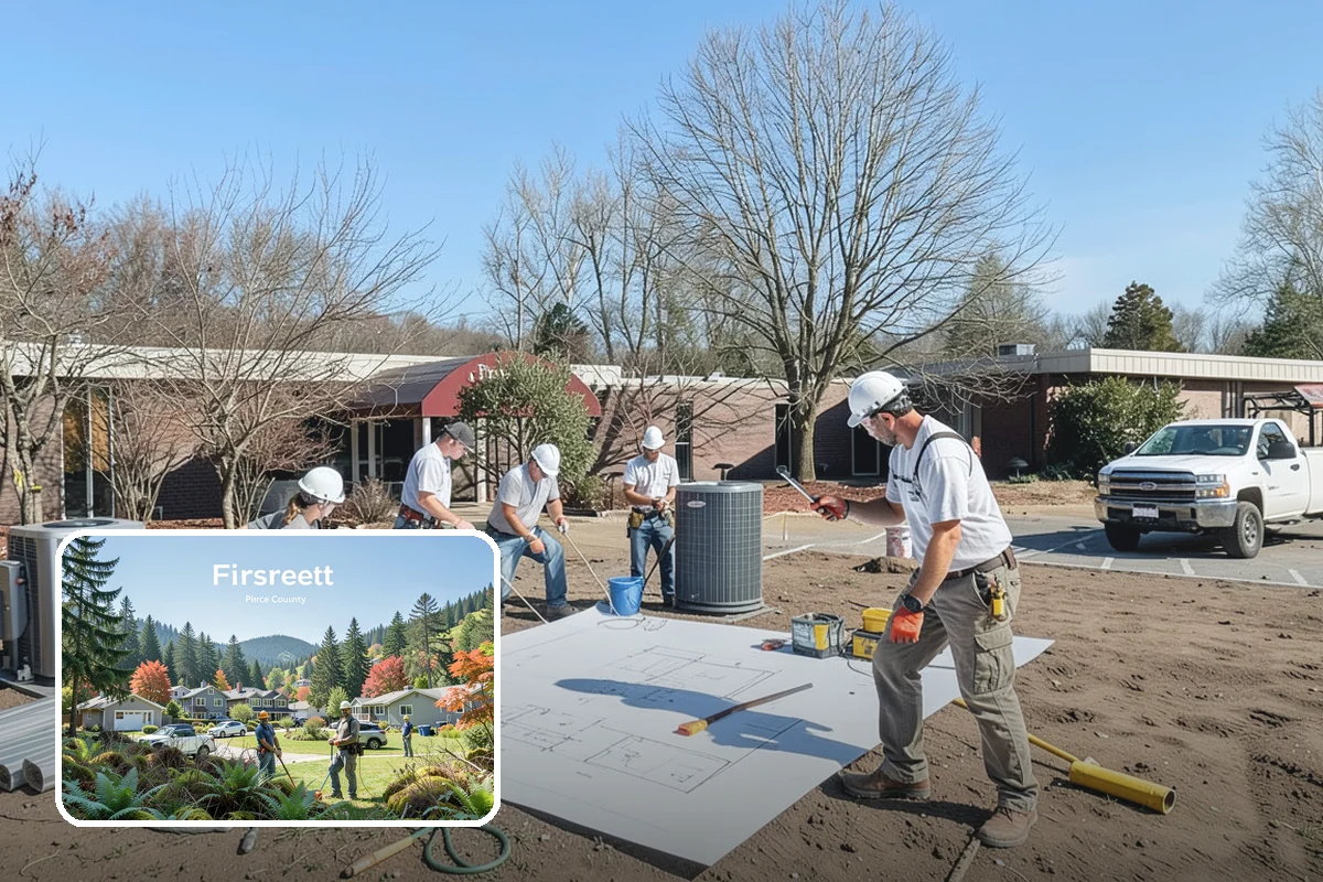 Duplex Construction in Fircrest, Pierce County, WA - Two income or living units on a single lot