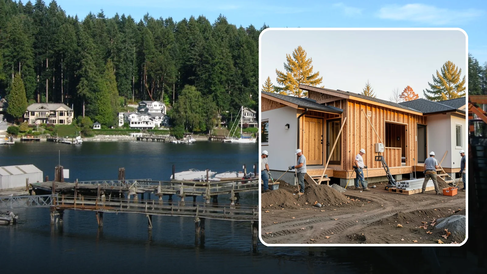 Duplex Construction in Gig Harbor, Pierce County, WA - New two-unit duplexes built for owner-occupancy, rental income, or house-hacking.