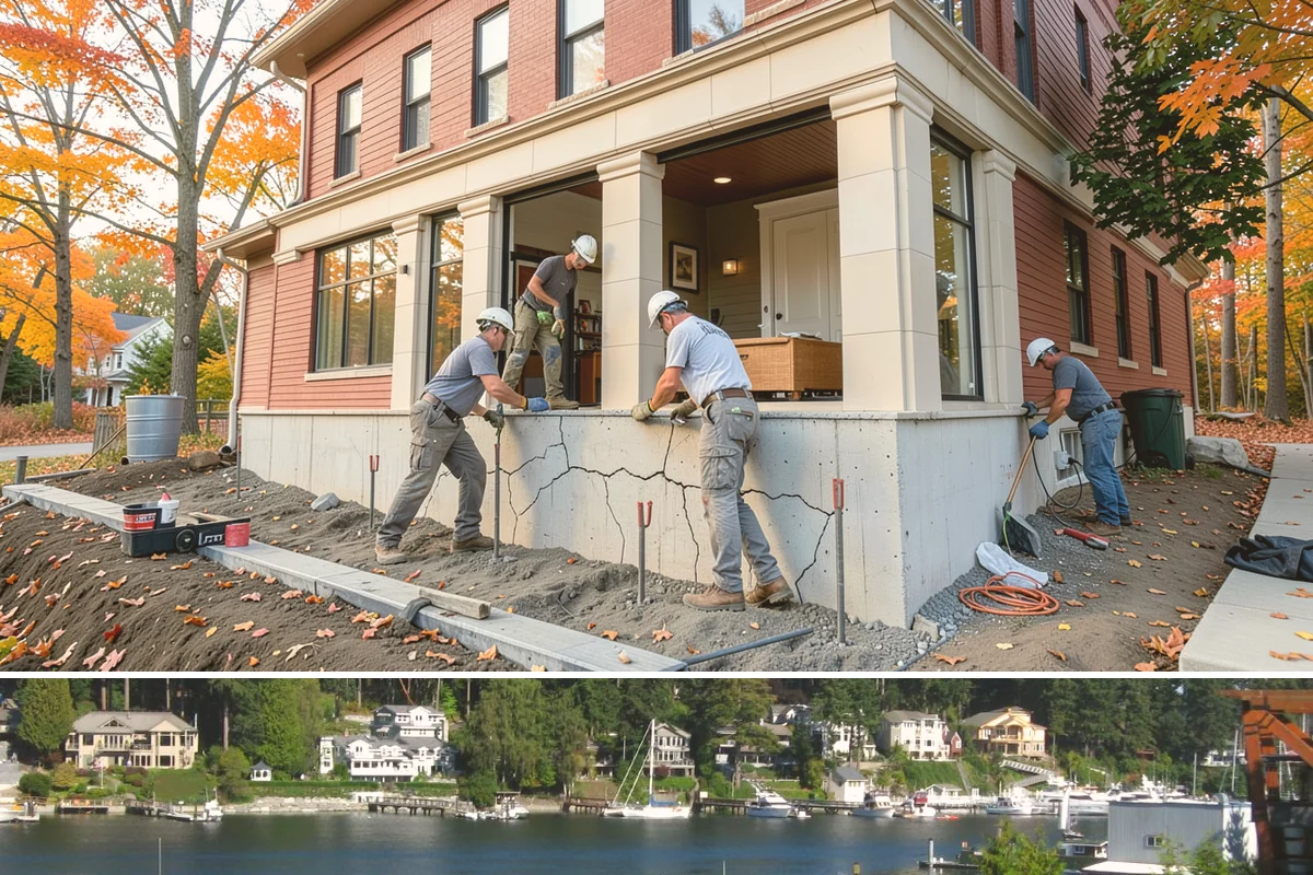 Duplex Construction in Gig Harbor, Pierce County, WA - Framing both units during the dry summer months keeps the shared structure protected and the schedule tight.