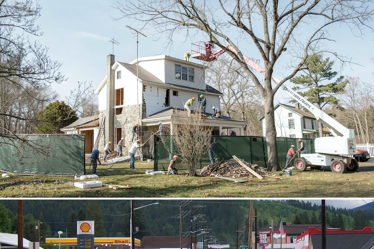 Duplex Construction in Granite Falls, Snohomish County, WA - Framing both units during the dry summer months keeps the shared structure protected and the schedule tight.