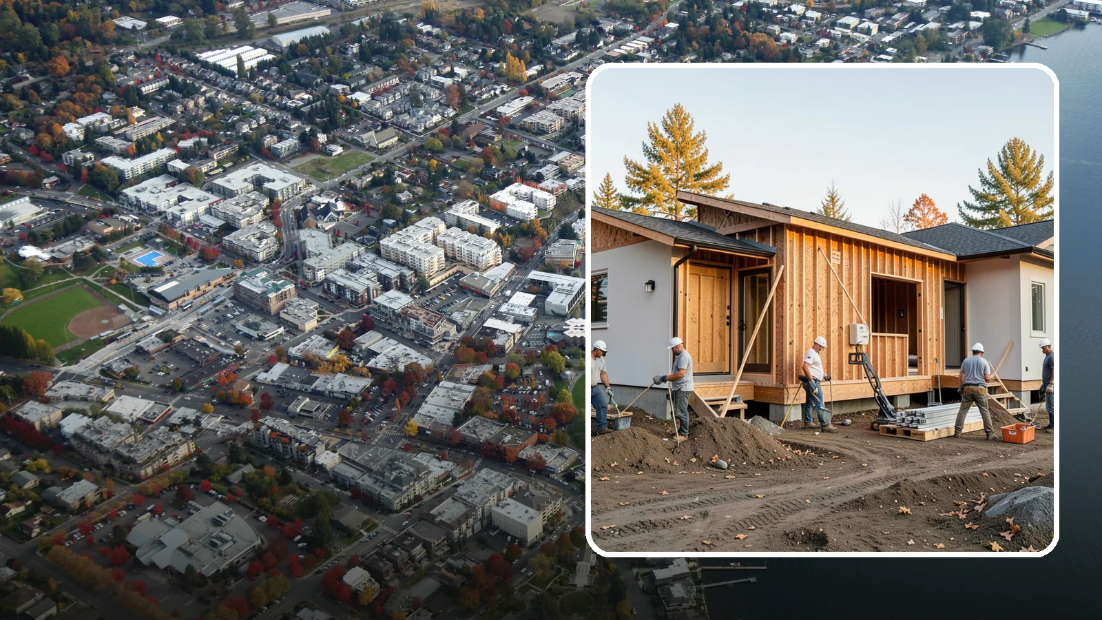 Duplex Construction in Kirkland, King County, WA - New two-unit duplexes built for owner-occupancy, rental income, or house-hacking.