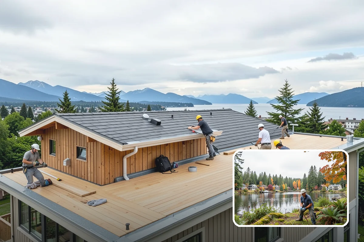 Duplex Construction in La Conner, Skagit County, WA - Two income or living units on a single lot