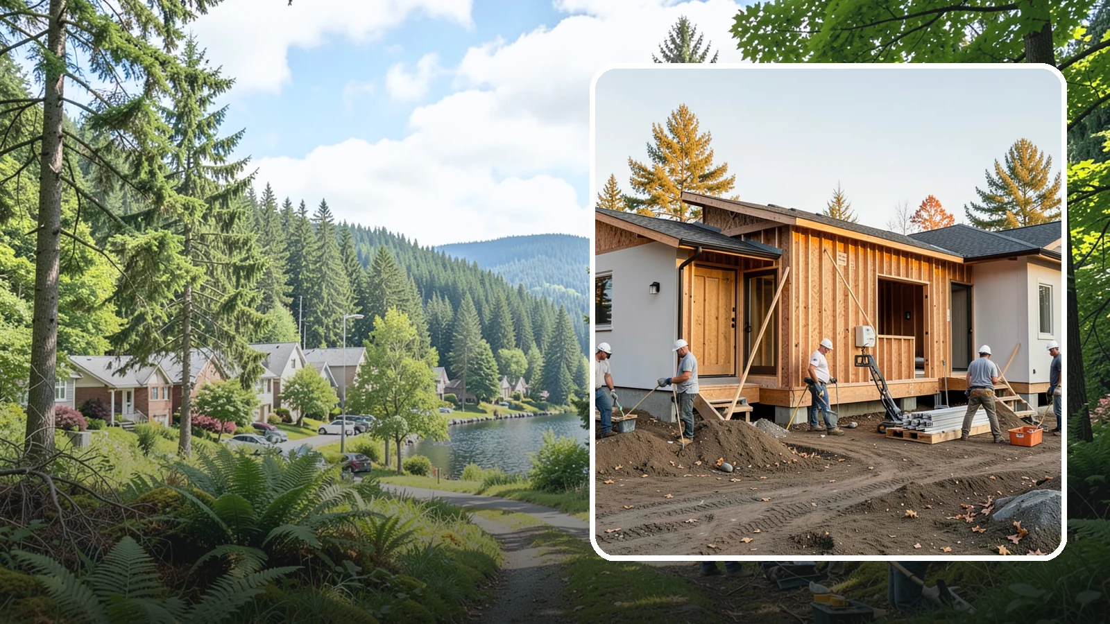 Duplex Construction in Lake Forest Park, King County, WA - New two-unit duplexes built for owner-occupancy, rental income, or house-hacking.