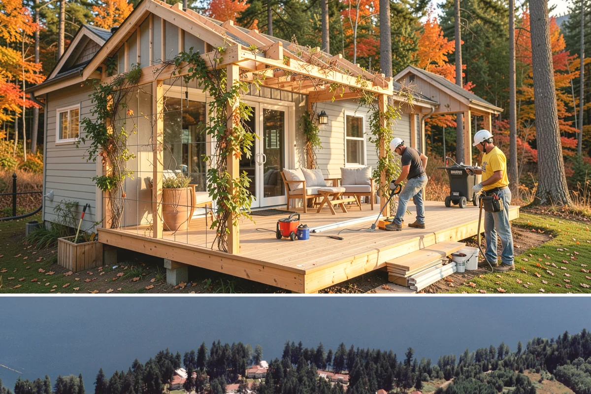 Duplex Construction in Lakewood, Pierce County, WA - Framing both units during the dry summer months keeps the shared structure protected and the schedule tight.