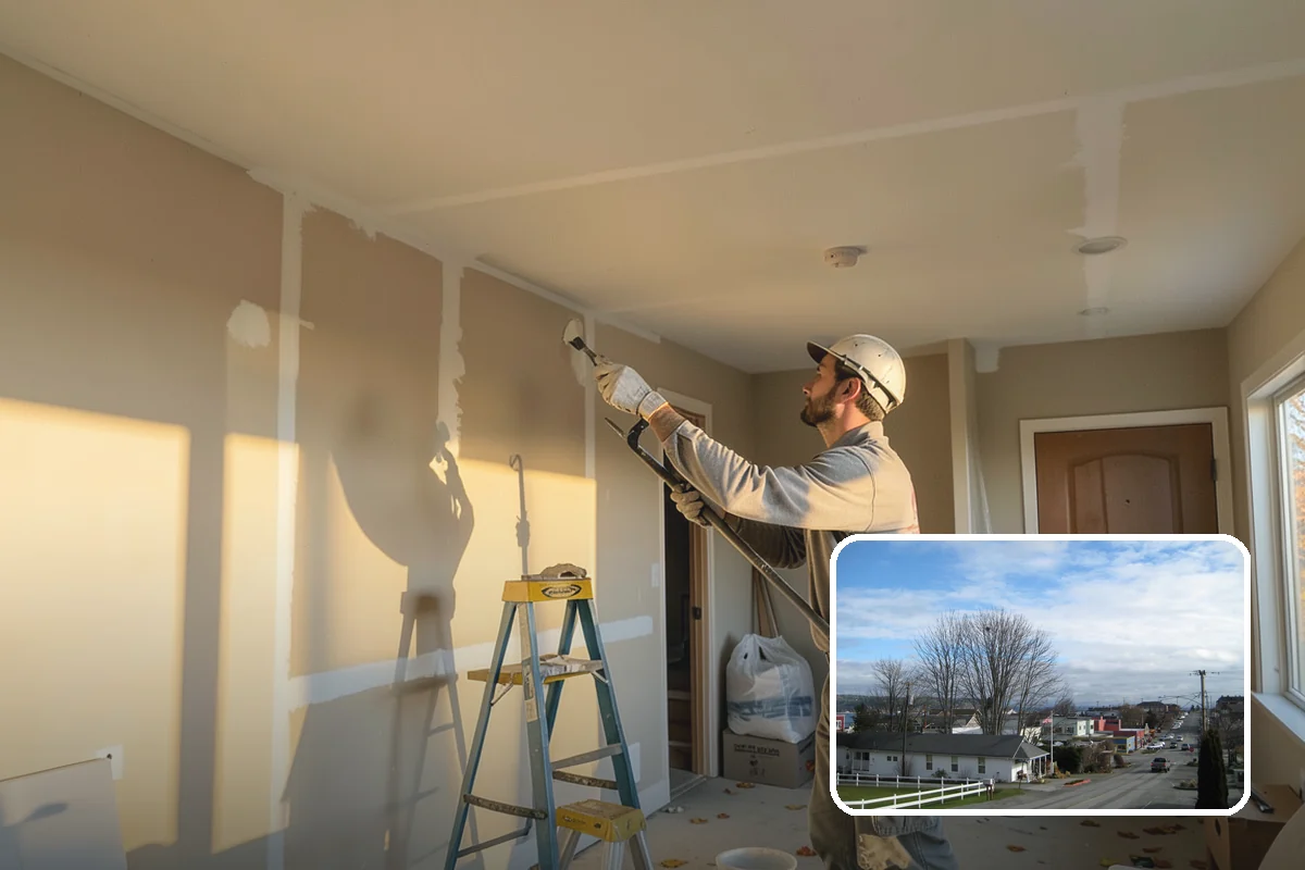 Duplex Construction in Langley, Island County, WA - Two income or living units on a single lot