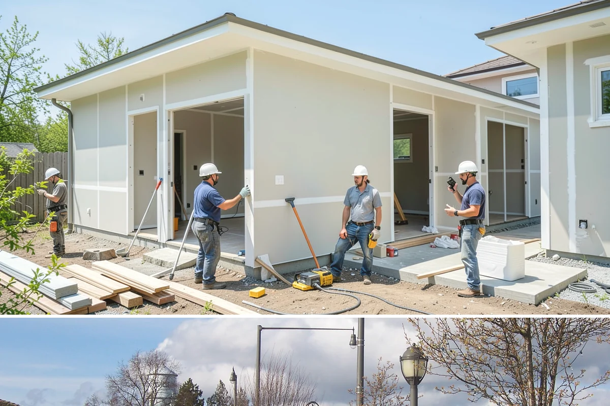 Duplex Construction in Marysville, Snohomish County, WA - Framing both units during the dry summer months keeps the shared structure protected and the schedule tight.
