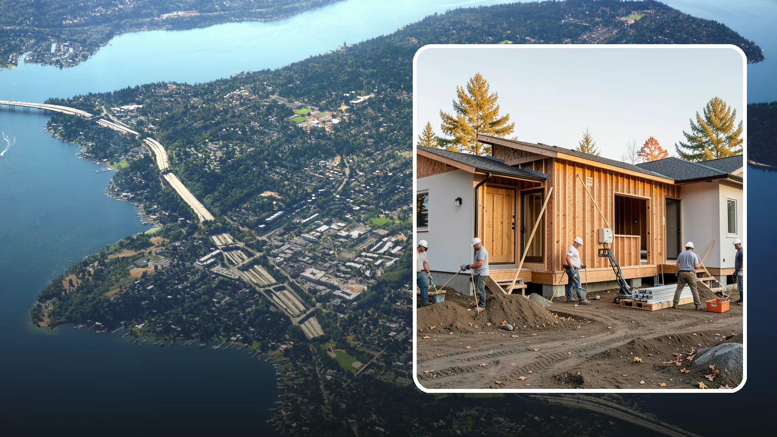 Duplex Construction in Mercer Island, King County, WA - New two-unit duplexes built for owner-occupancy, rental income, or house-hacking.