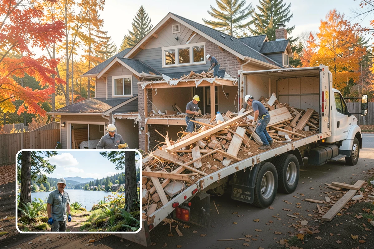 Duplex Construction in Milton, King County, WA - Two income or living units on a single lot