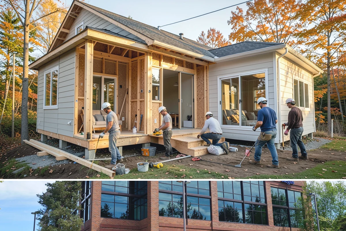 Duplex Construction in Mountlake Terrace, Snohomish County, WA - Framing both units during the dry summer months keeps the shared structure protected and the schedule tight.