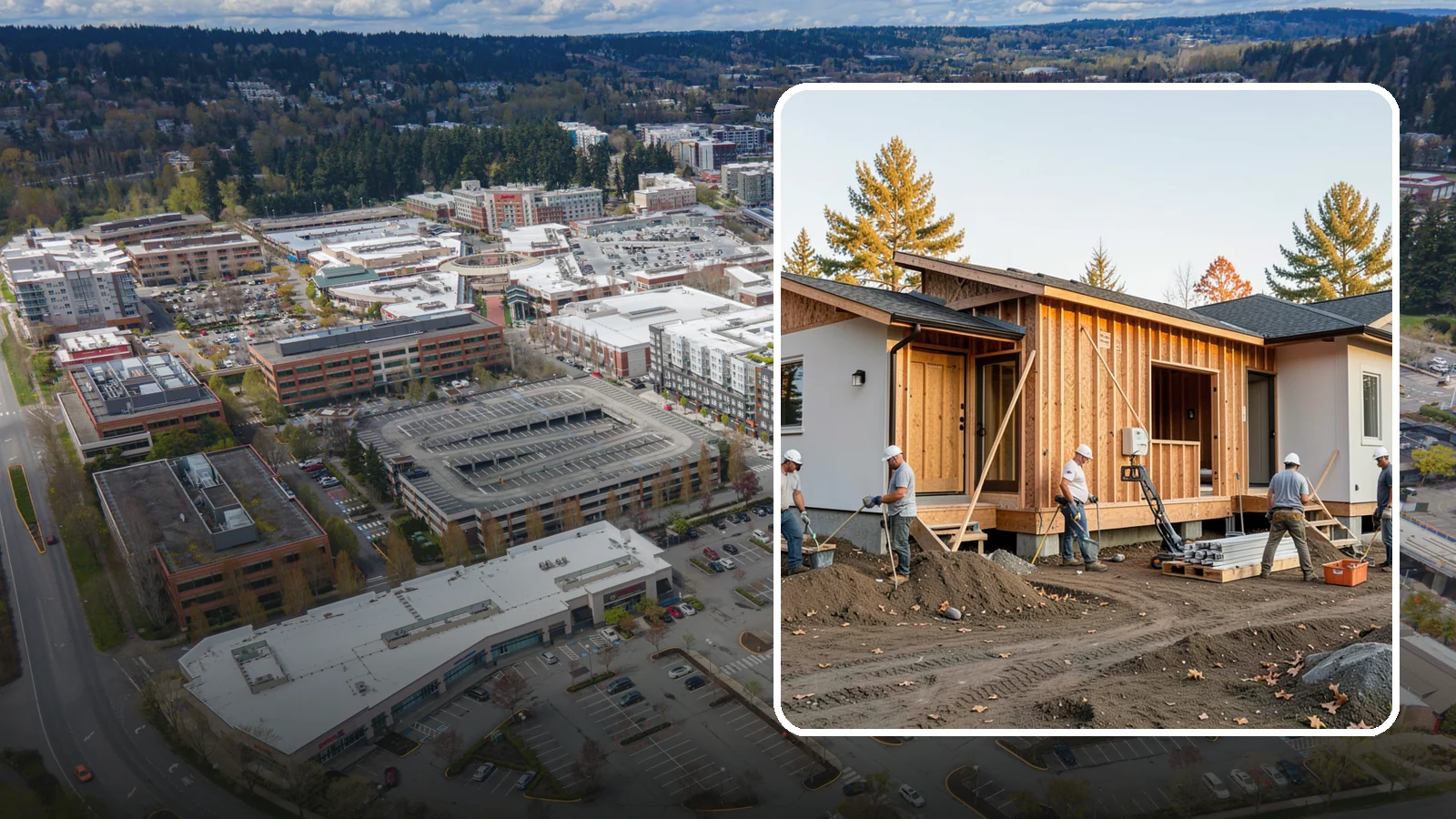 Duplex Construction in Redmond, King County, WA - New two-unit duplexes built for owner-occupancy, rental income, or house-hacking.