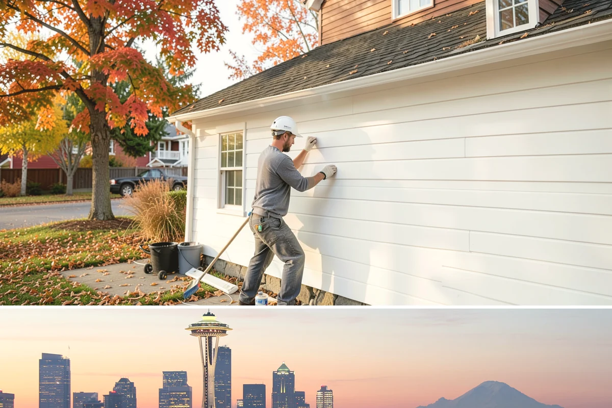 Duplex Construction in Seattle, King County, WA - Framing both units during the dry summer months keeps the shared structure protected and the schedule tight.