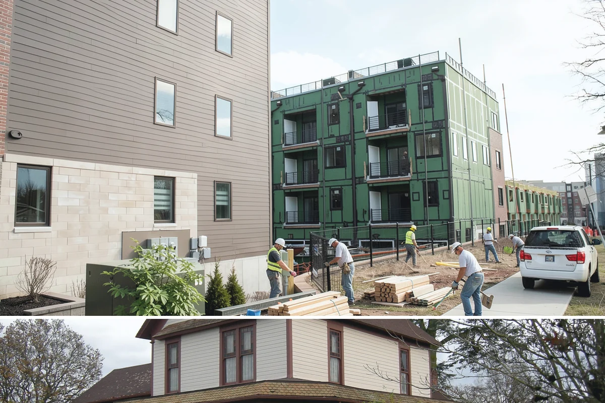 Duplex Construction in Sumner, Pierce County, WA - Framing both units during the dry summer months keeps the shared structure protected and the schedule tight.