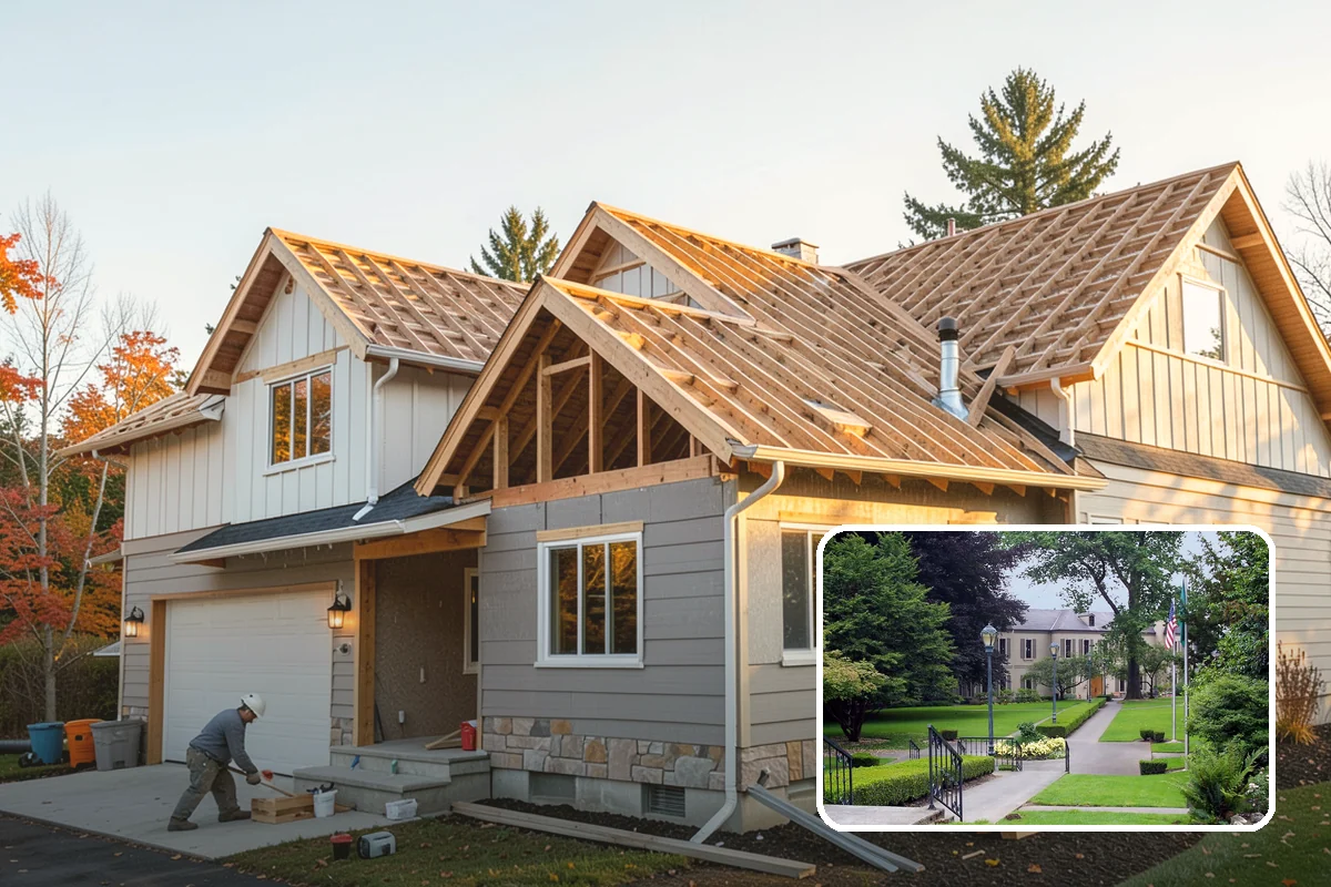 Duplex Construction in Woodinville, King County, WA - Two income or living units on a single lot