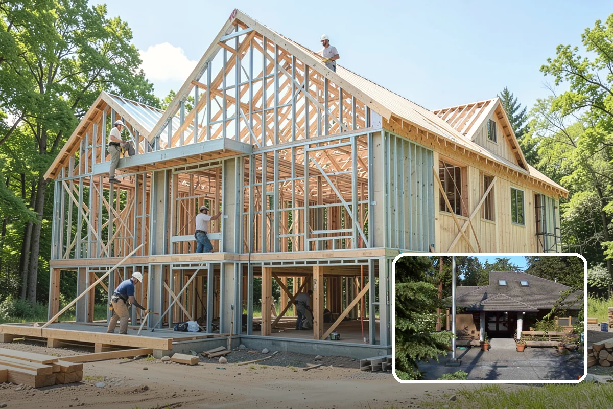 Duplex Construction in Yarrow Point, King County, WA - Two income or living units on a single lot