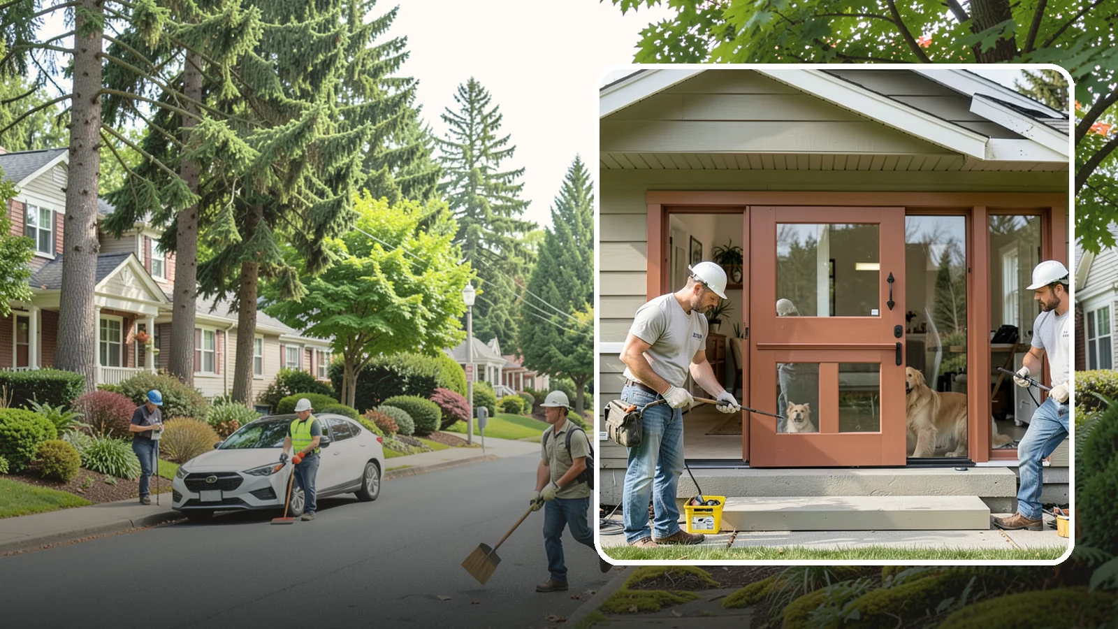 Dutch Door Installation in Beaux Arts Village, King County, WA - A charming Dutch door that splits top and bottom to let in light and air while keeping little ones or pets contained.