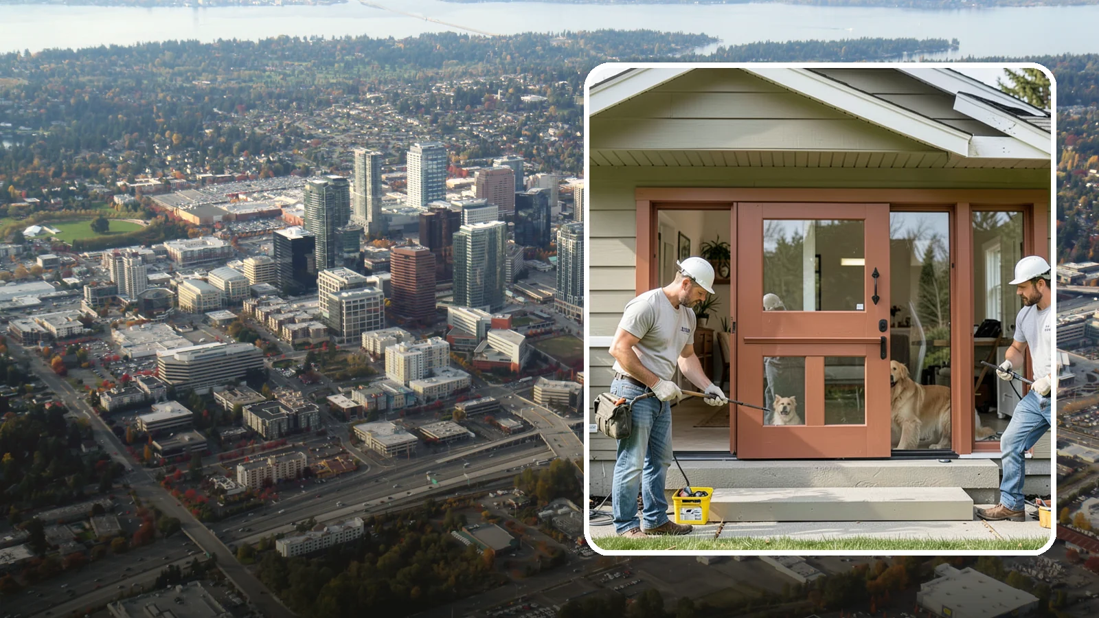Dutch Door Installation in Bellevue, King County, WA - A charming Dutch door that splits top and bottom to let in light and air while keeping little ones or pets contained.