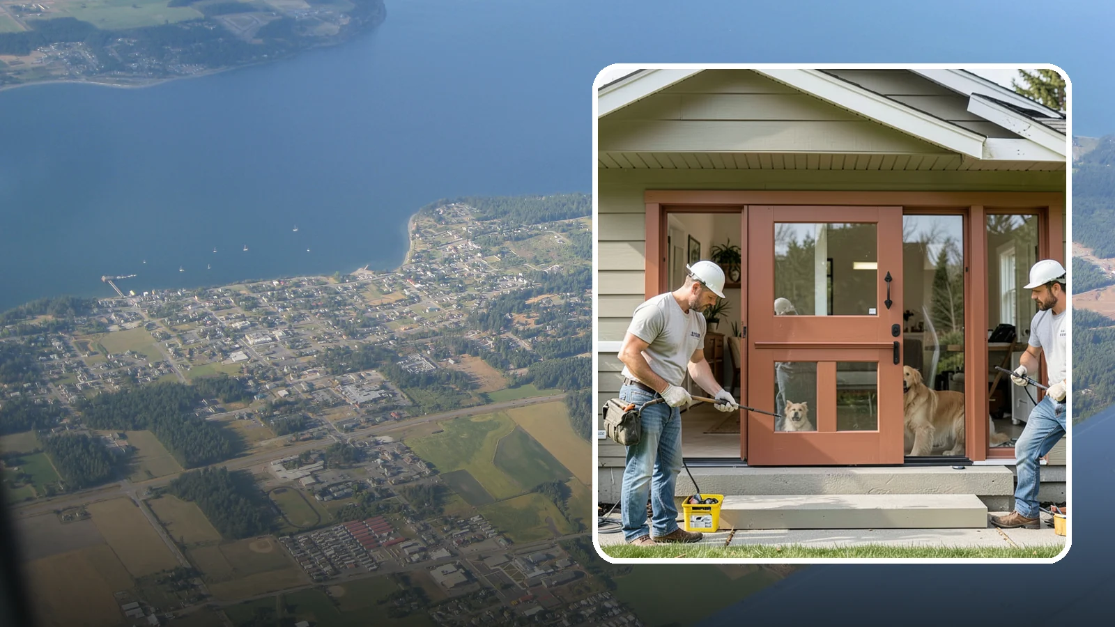 Dutch Door Installation in Coupeville, Island County, WA - A charming Dutch door that splits top and bottom to let in light and air while keeping little ones or pets contained.
