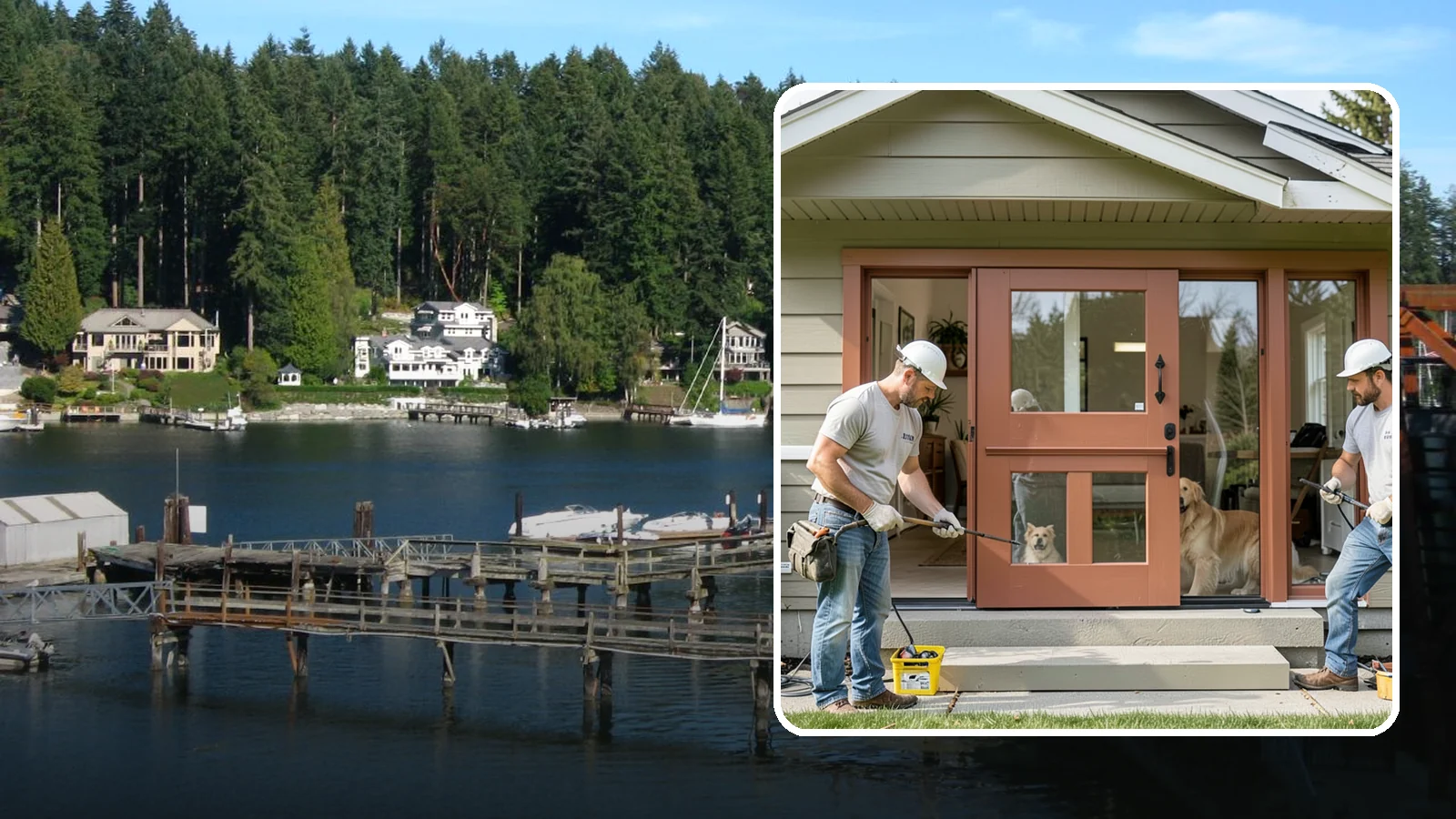 Dutch Door Installation in Gig Harbor, Pierce County, WA - A charming Dutch door that splits top and bottom to let in light and air while keeping little ones or pets contained.