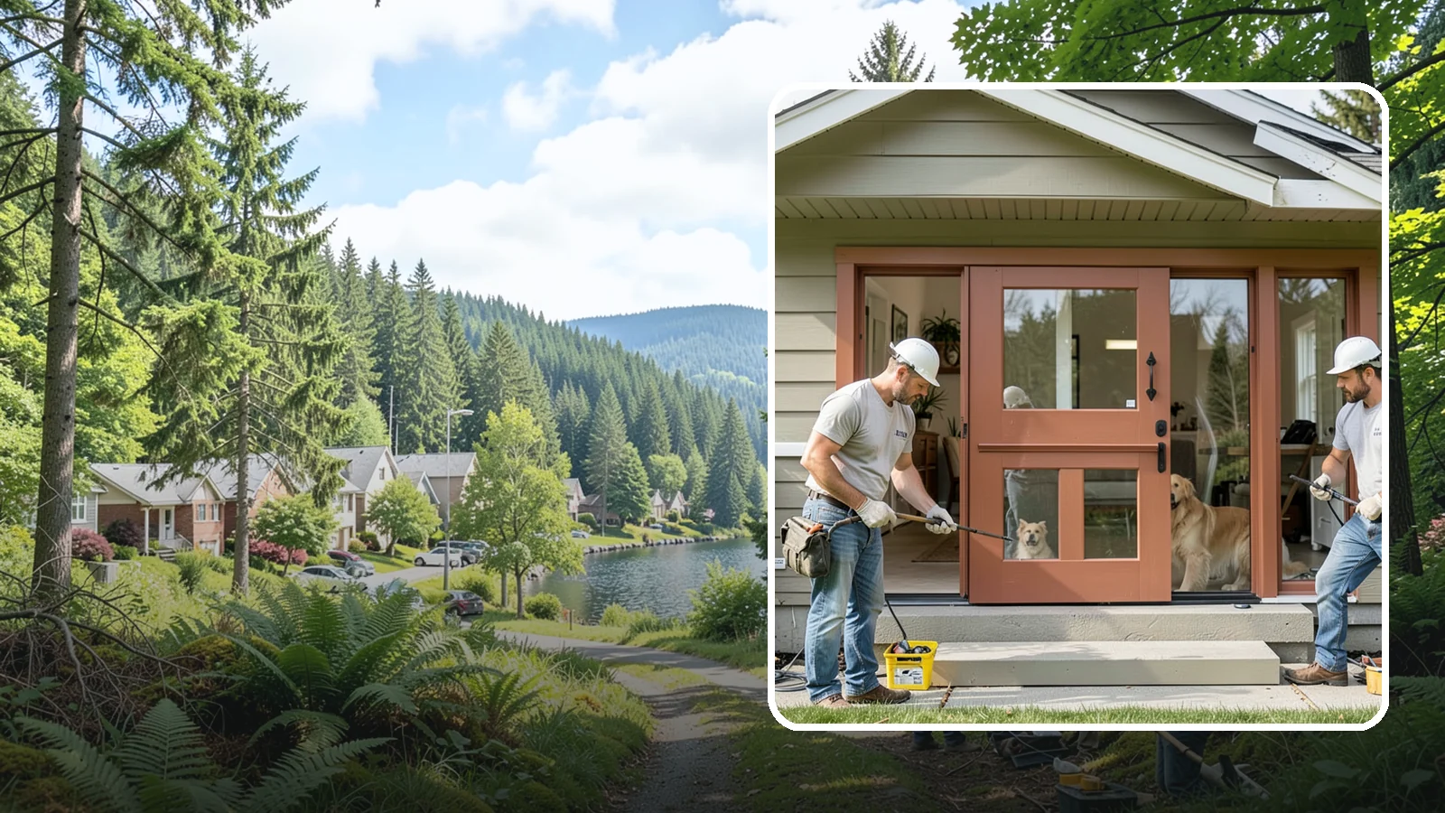 Dutch Door Installation in Lake Forest Park, King County, WA - A charming Dutch door that splits top and bottom to let in light and air while keeping little ones or pets contained.