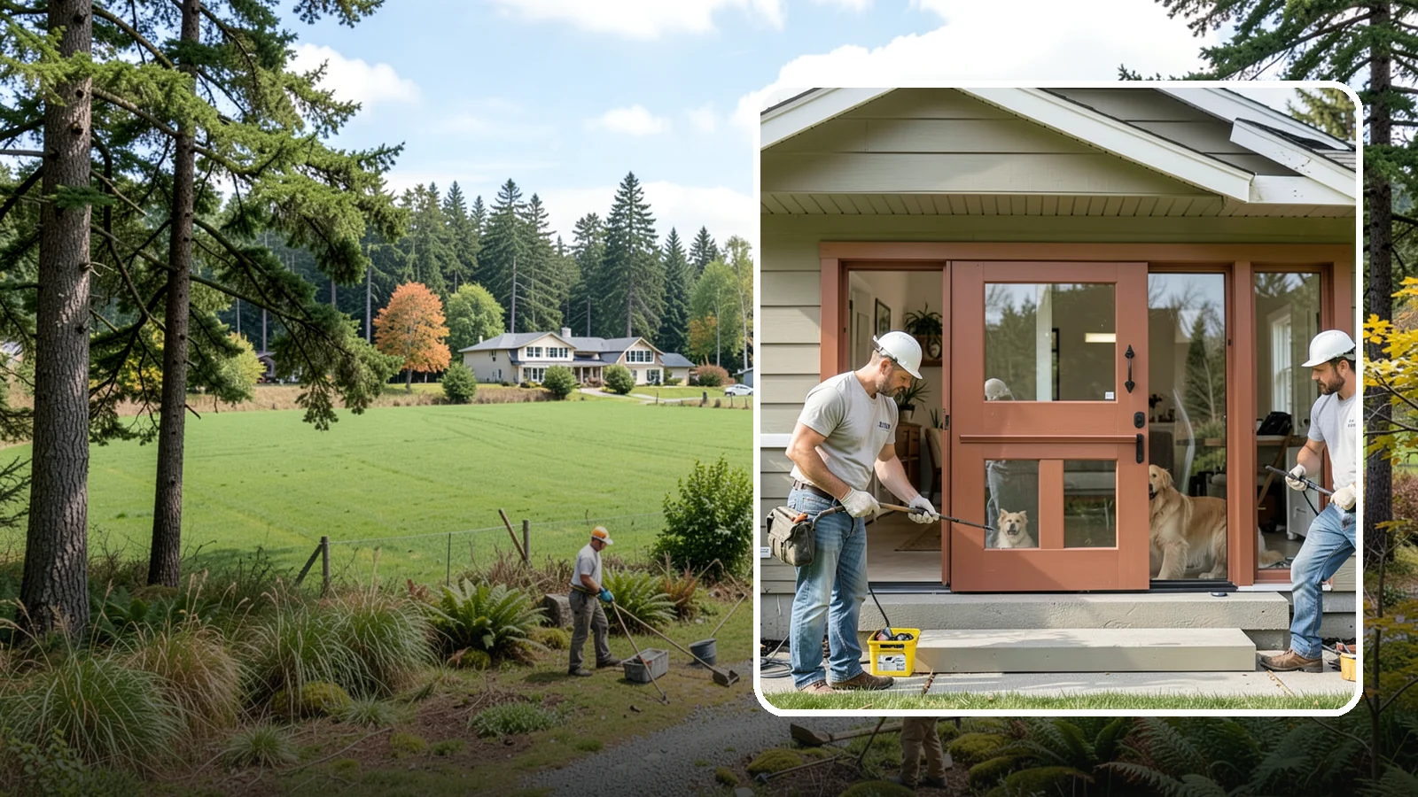 Dutch Door Installation in Lyman, Skagit County, WA - A charming Dutch door that splits top and bottom to let in light and air while keeping little ones or pets contained.