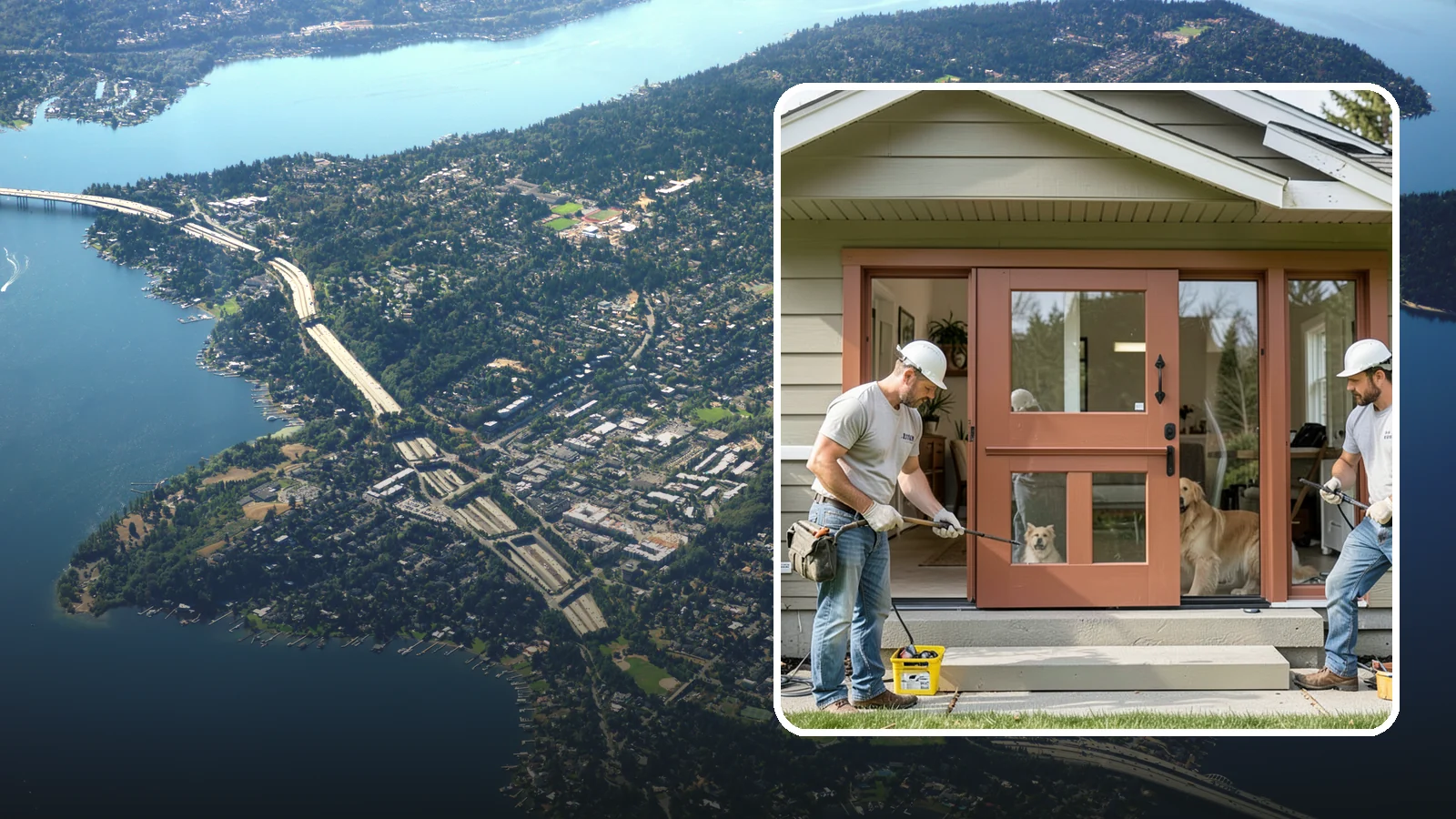 Dutch Door Installation in Mercer Island, King County, WA - A charming Dutch door that splits top and bottom to let in light and air while keeping little ones or pets contained.