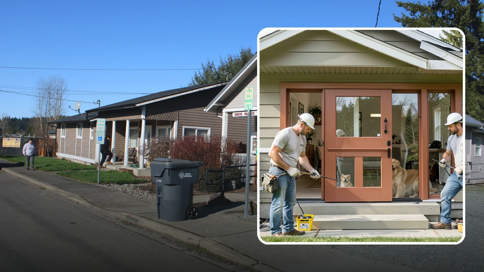 Dutch Door Installation in South Prairie, Pierce County, WA - A charming Dutch door that splits top and bottom to let in light and air while keeping little ones or pets contained.