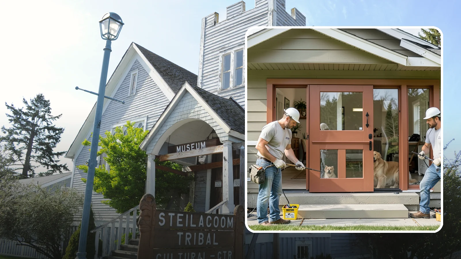 Dutch Door Installation in Steilacoom, Pierce County, WA - A charming Dutch door that splits top and bottom to let in light and air while keeping little ones or pets contained.