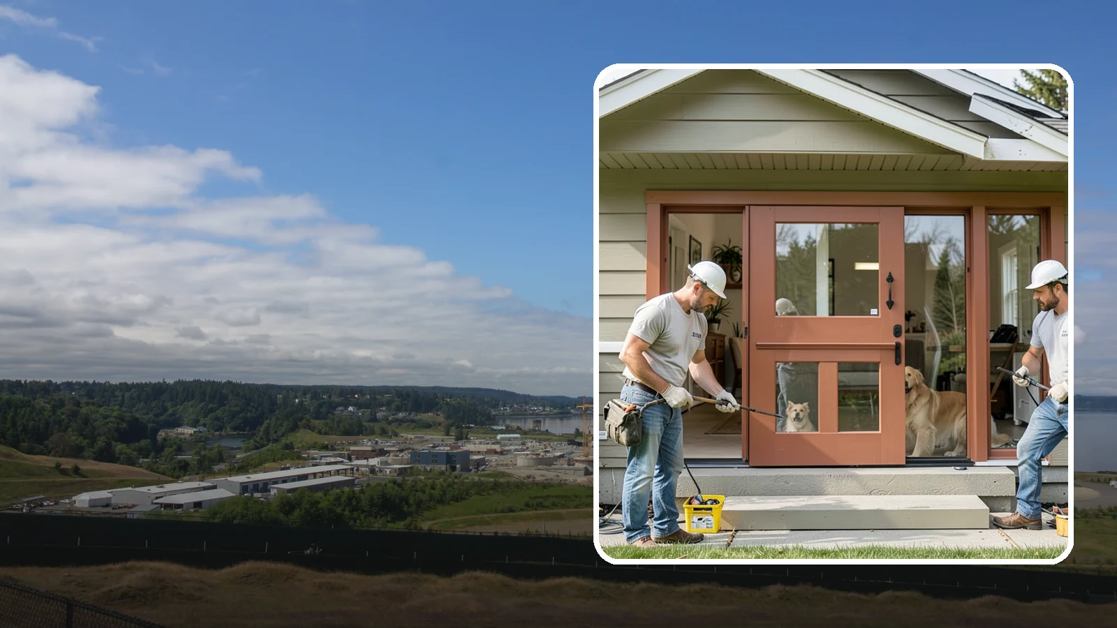 Dutch Door Installation in University Place, Pierce County, WA - A charming Dutch door that splits top and bottom to let in light and air while keeping little ones or pets contained.