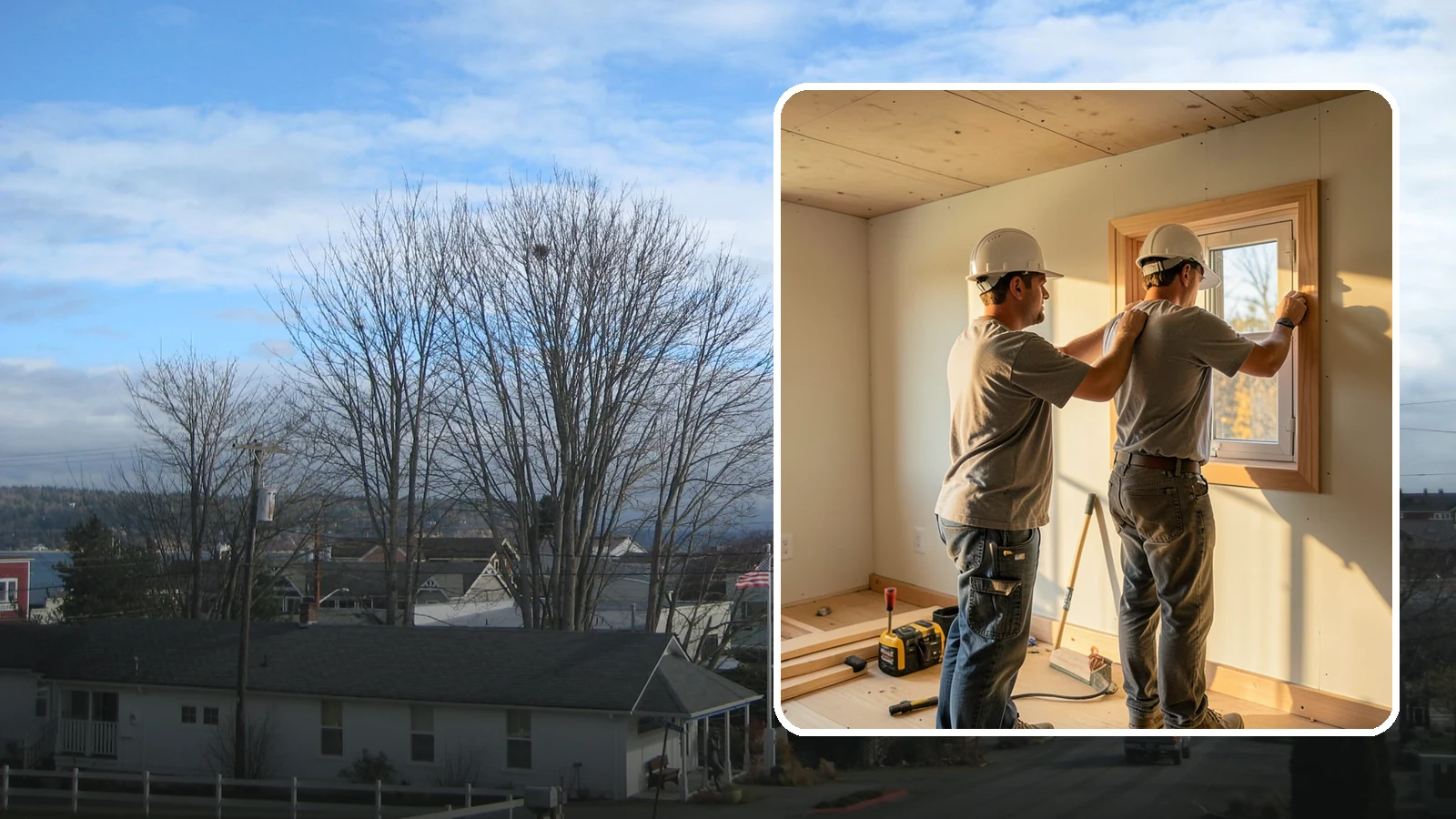 Egress Window Installation in Langley, Island County, WA - Installing code-compliant egress windows that provide a safe exit and legal bedroom light in basements and lower levels.