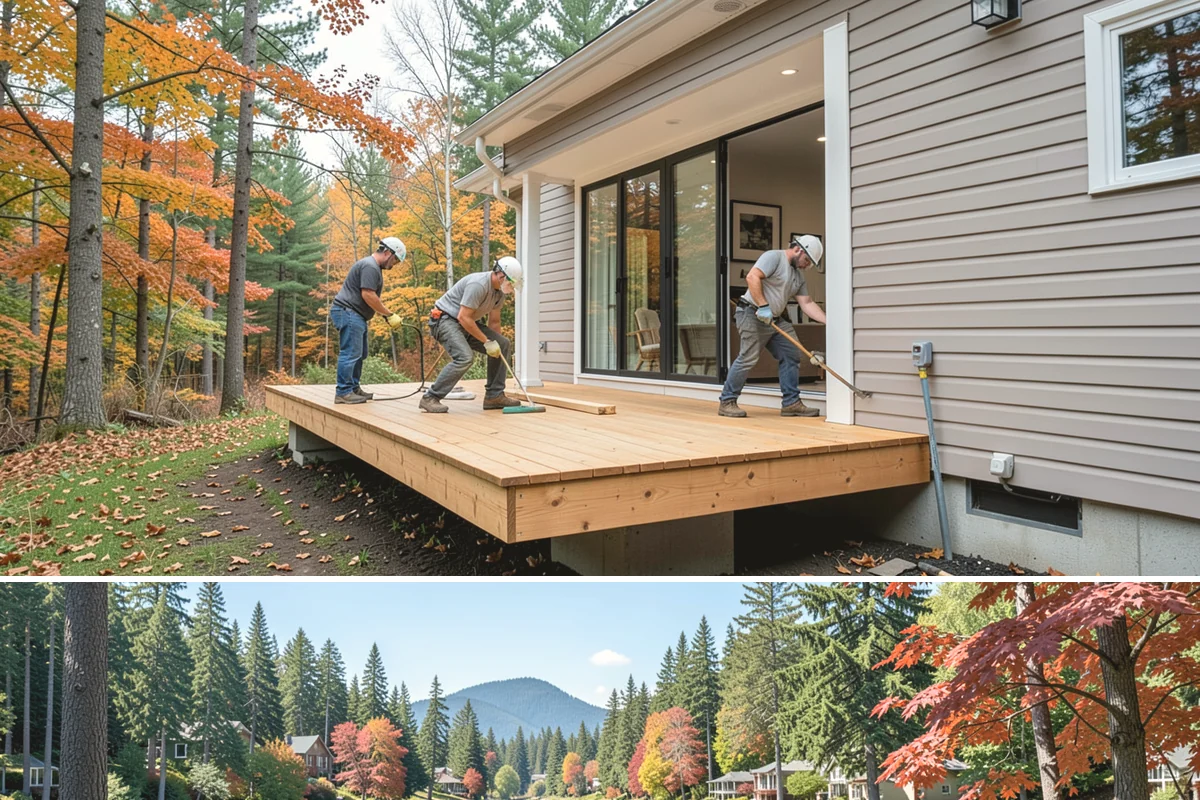 Electric Fireplace Installation in Covington, King County, WA - Electric fireplace installs happen year-round, with fall a favorite time to add warmth before winter evenings set in.