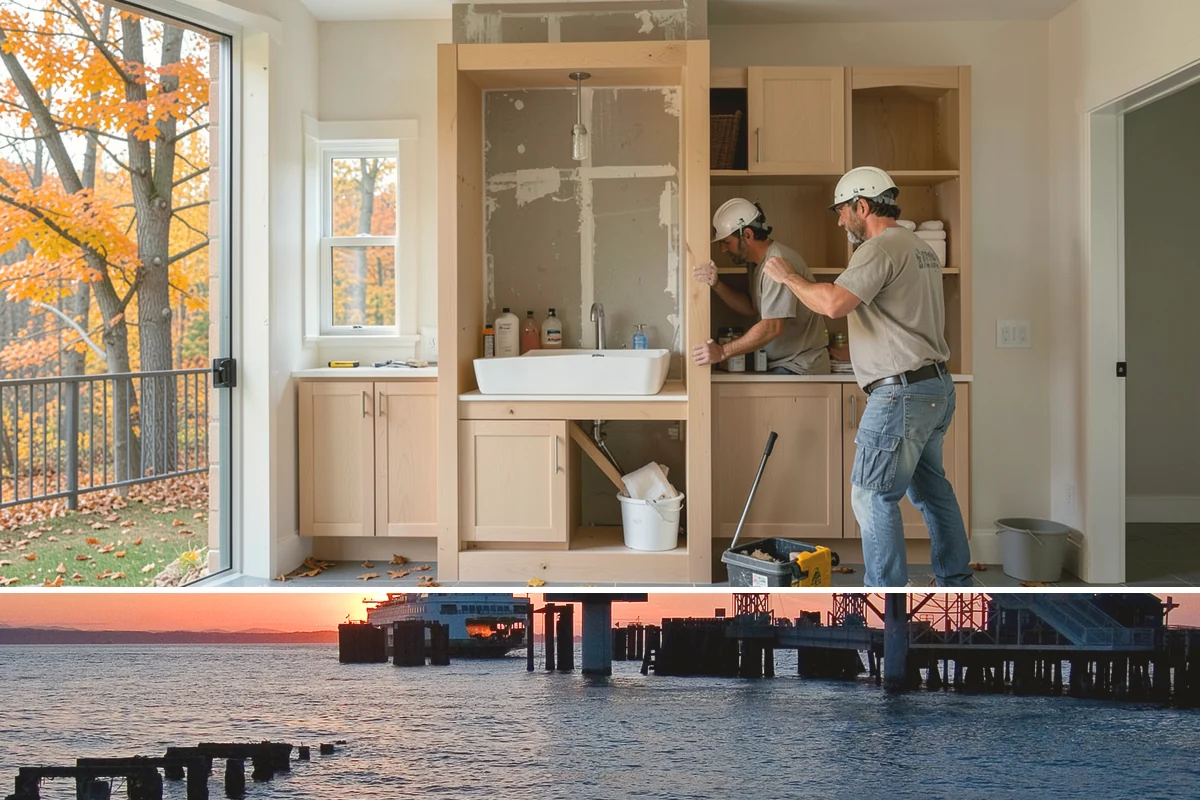 Electric Fireplace Installation in Edmonds, Snohomish County, WA - Electric fireplace installs happen year-round, with fall a favorite time to add warmth before winter evenings set in.
