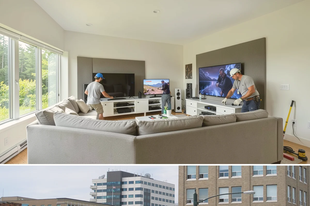 Electric Fireplace Installation in Everett, Snohomish County, WA - Electric fireplace installs happen year-round, with fall a favorite time to add warmth before winter evenings set in.
