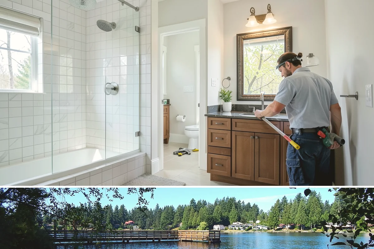 Electric Fireplace Installation in Federal Way, King County, WA - Electric fireplace installs happen year-round, with fall a favorite time to add warmth before winter evenings set in.