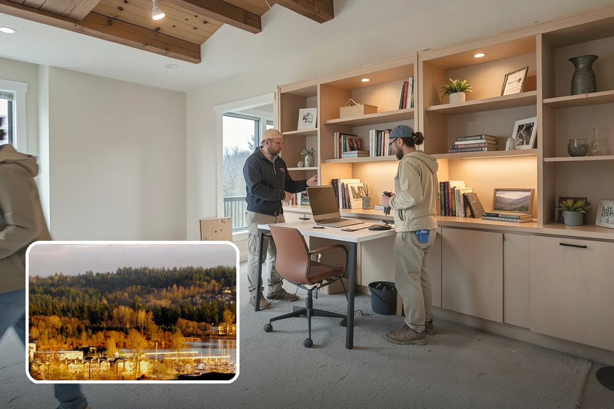 Electric Fireplace Installation in Kenmore, King County, WA - Adds ambiance without venting