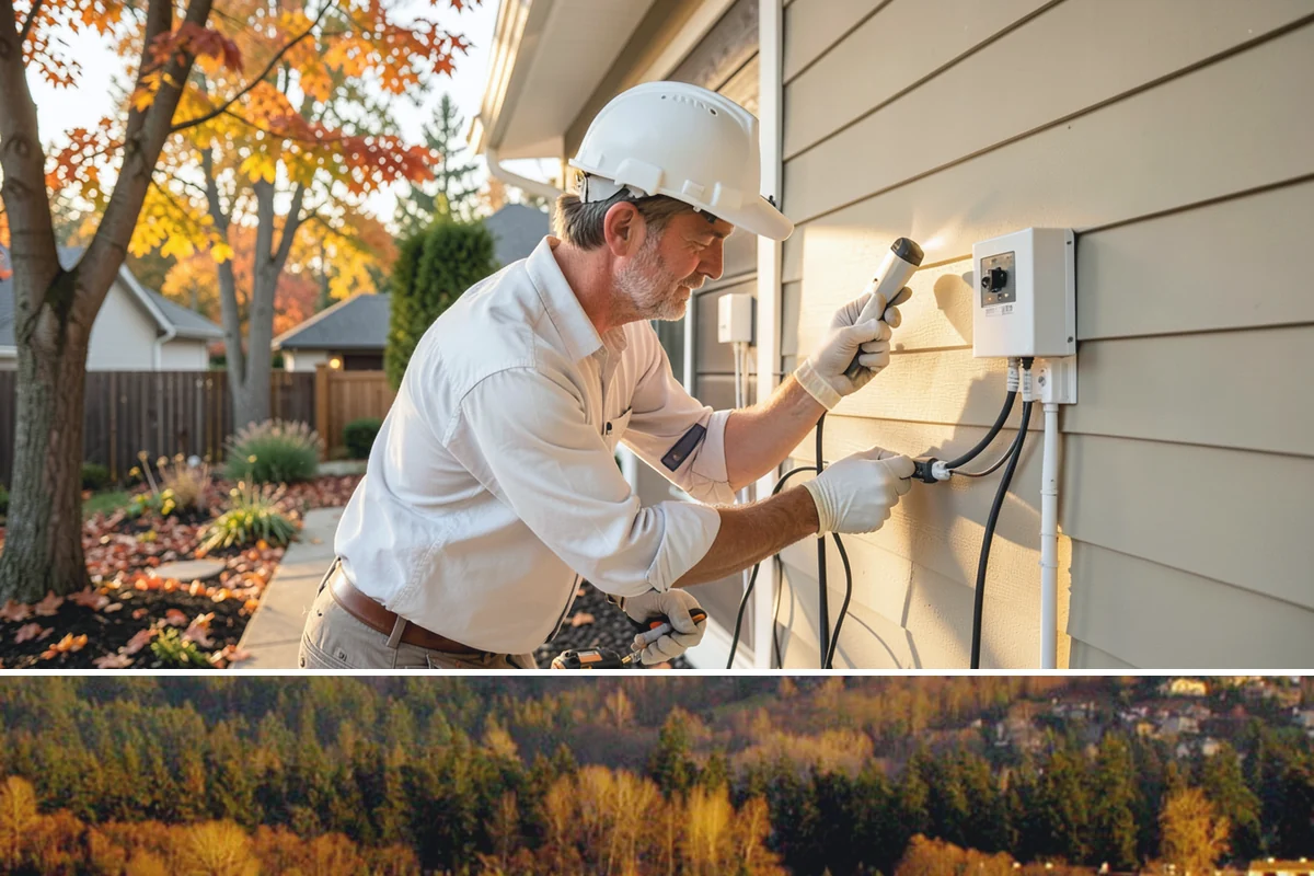 Electric Fireplace Installation in Kenmore, King County, WA - Electric fireplace installs happen year-round, with fall a favorite time to add warmth before winter evenings set in.