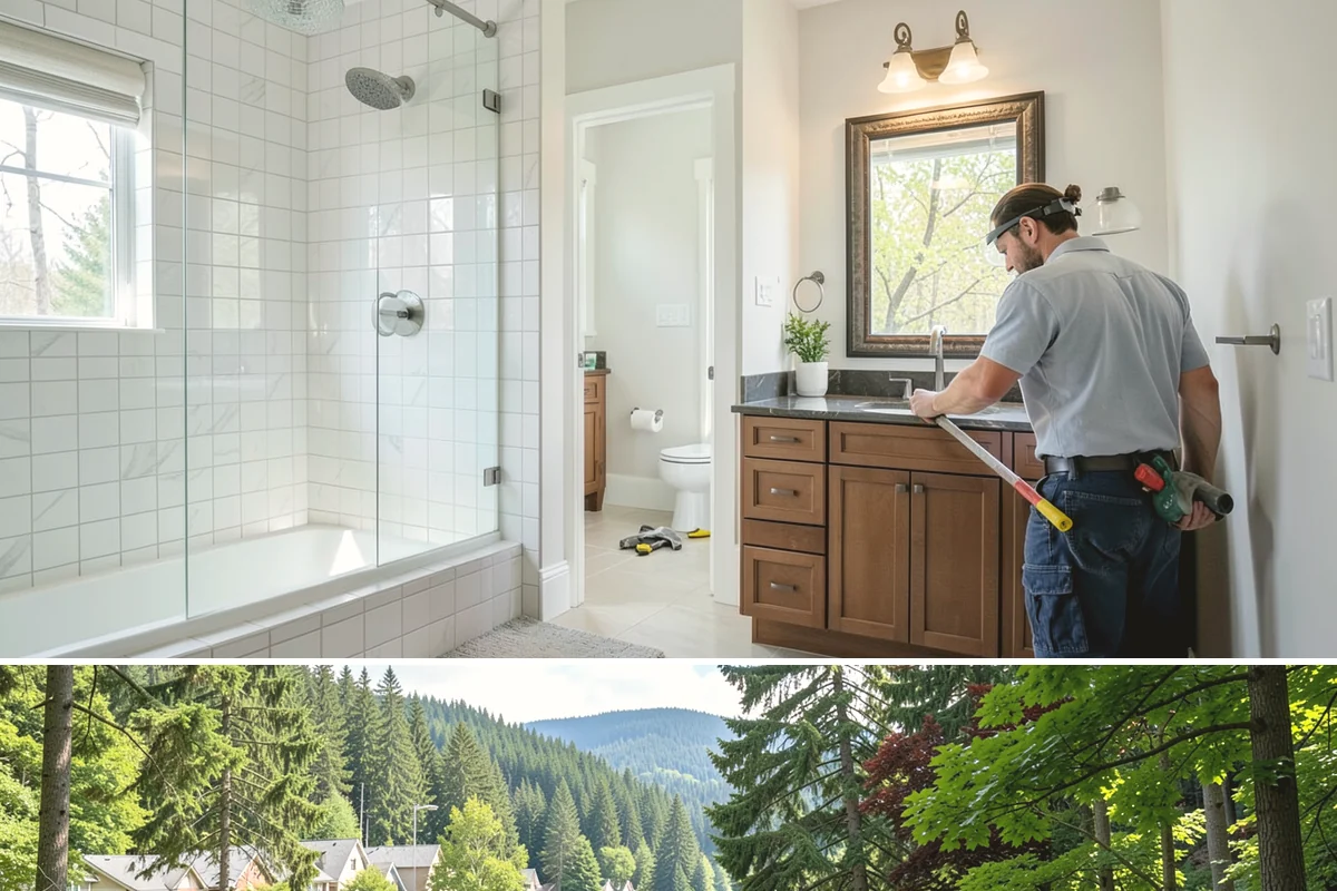 Electric Fireplace Installation in Lake Forest Park, King County, WA - Electric fireplace installs happen year-round, with fall a favorite time to add warmth before winter evenings set in.