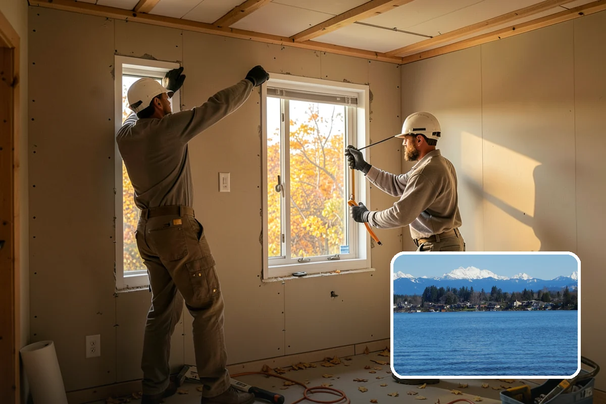Electric Fireplace Installation in Lake Stevens, Snohomish County, WA - Adds ambiance without venting