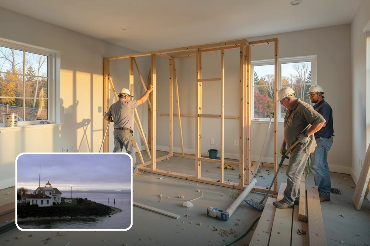 Electric Fireplace Installation in Mukilteo, Snohomish County, WA - Adds ambiance without venting