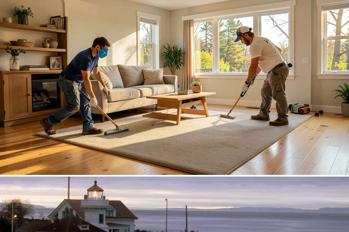 Electric Fireplace Installation in Mukilteo, Snohomish County, WA - Electric fireplace installs happen year-round, with fall a favorite time to add warmth before winter evenings set in.