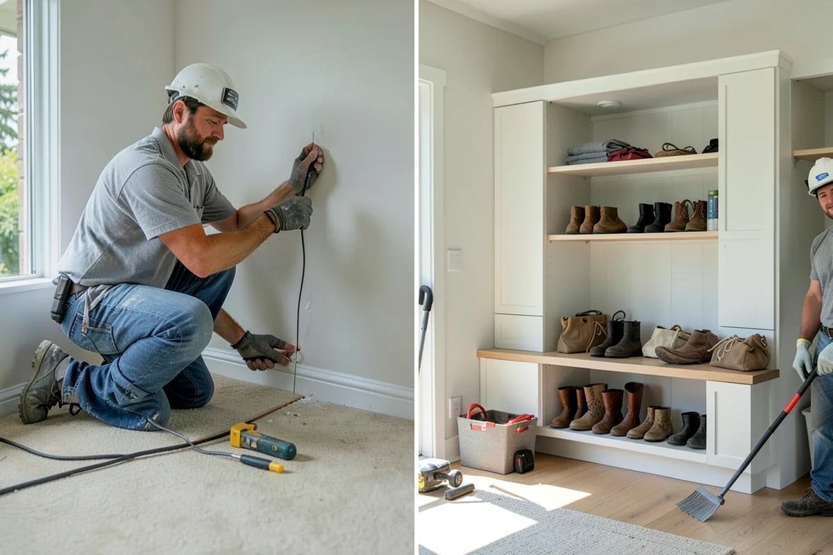 Electric Fireplace Installation in SeaTac, King County, WA - Select the unit and plan placement