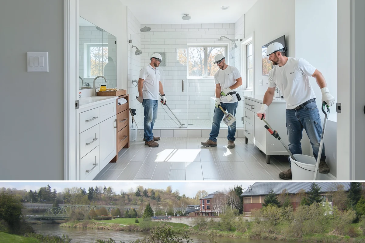 Electric Fireplace Installation in Tukwila, King County, WA - Electric fireplace installs happen year-round, with fall a favorite time to add warmth before winter evenings set in.
