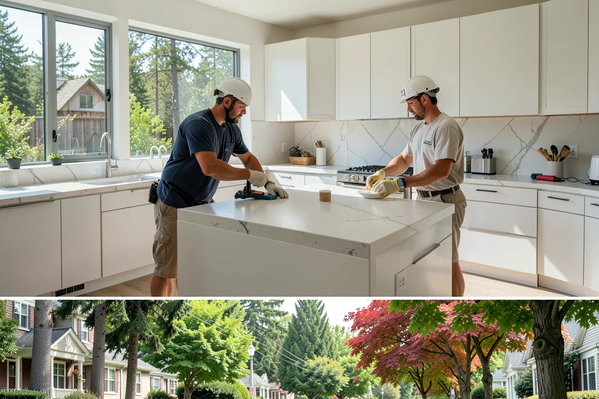 Electrical Rough-In in Beaux Arts Village, King County, WA - This interior work proceeds year-round, ideally sequenced with dry-season framing on new additions.