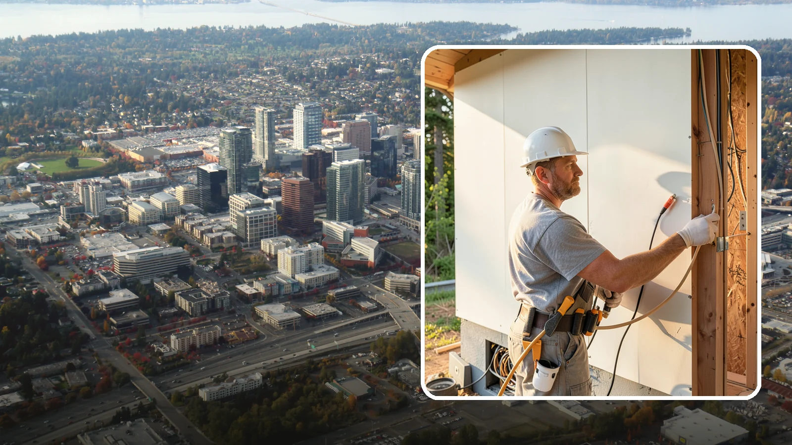 Electrical Rough-In in Bellevue, King County, WA - We install the wiring, boxes, and circuits behind your walls before insulation and drywall during a remodel or addition.