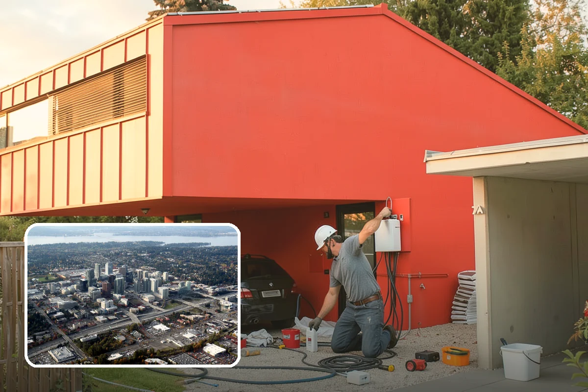 Electrical Rough-In in Bellevue, King County, WA - Circuits sized correctly for present and future loads