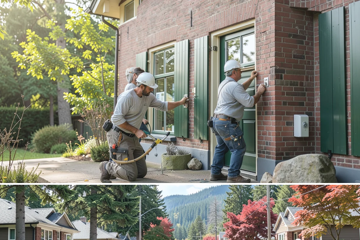 Electrical Rough-In in Hunts Point, King County, WA - This interior work proceeds year-round, ideally sequenced with dry-season framing on new additions.
